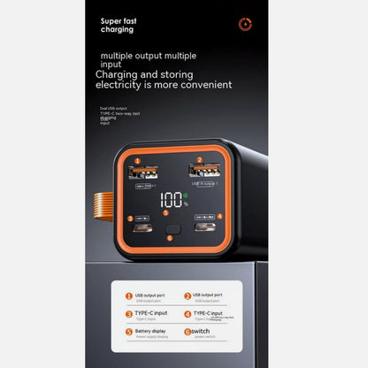 50000mAh Power Bank 66W PD Fast Charging For Phone Outdoor Camping Power Supply