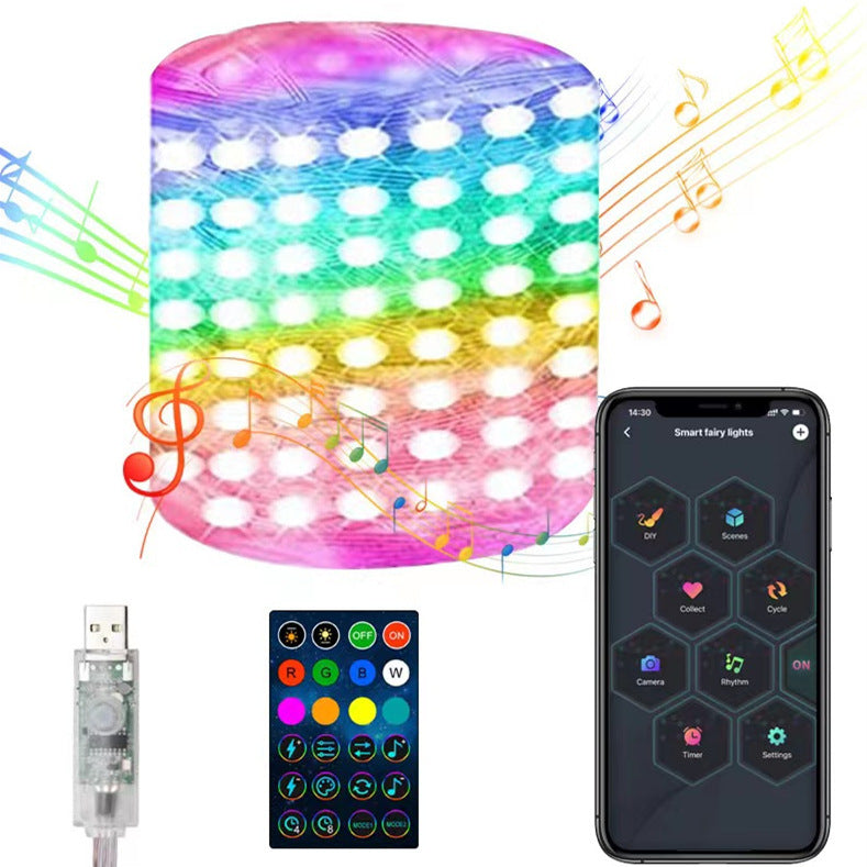 Bluetooth APP Magic Leather String Lamp String Intelligent Point Control Outdoor Waterproof Color