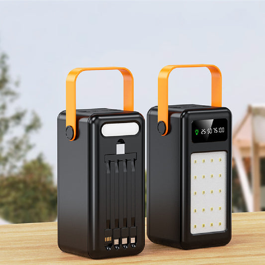 Fast Charging And Cable Power Bank Large Capacity Outdoor